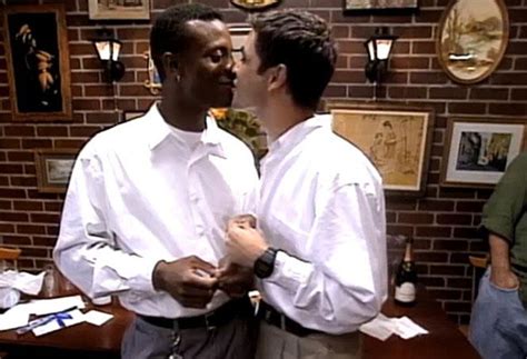 men kissing each other|Here's the 100 Most Iconic Movie & TV Gay Kisses of All Time.